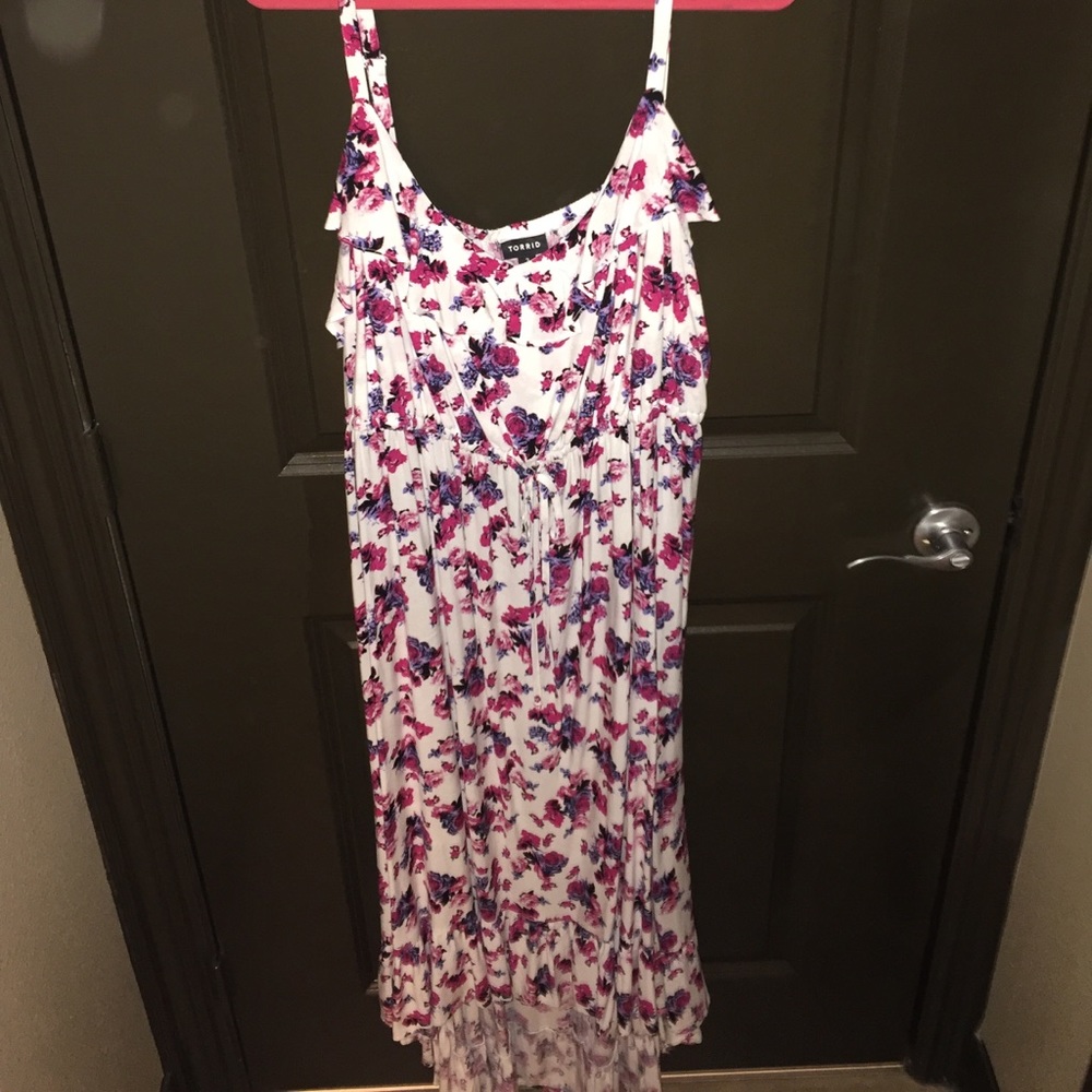 High low dress flower print